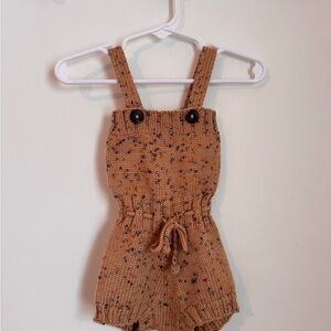 Merino wool and cashmere Knit Brown Kids Overalls